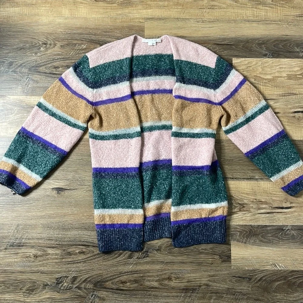 Veronica Beard Multicolor Striped Cardigan - Picture 2 of 8